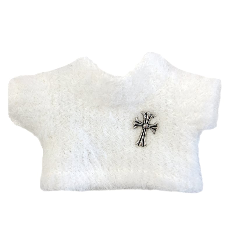 ぬい服】ぬいぐるみ用 十字架付きファーニット（10〜15cm用） | G.triGer