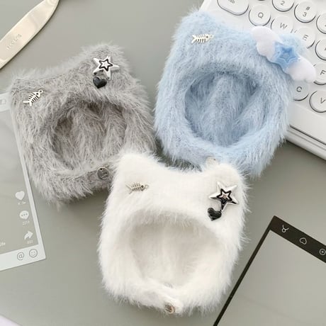 【ぬい服】ぬいぐるみ用猫耳着ぐるみキャップ【10cm用】 【推し活グッズ】