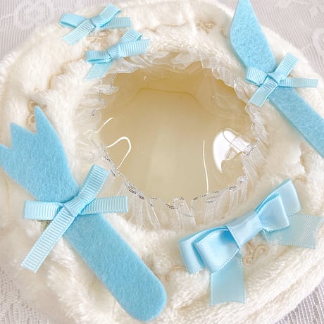 カラトリー装飾付きぬいポーチ【10cm用】【推し活グッズ】