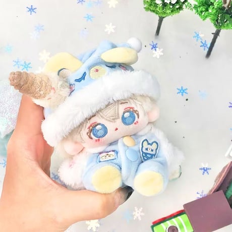 【ぬい服】ぬいぐるみ用もこもこくま耳パジャマ(10cm用)【推し活グッズ】