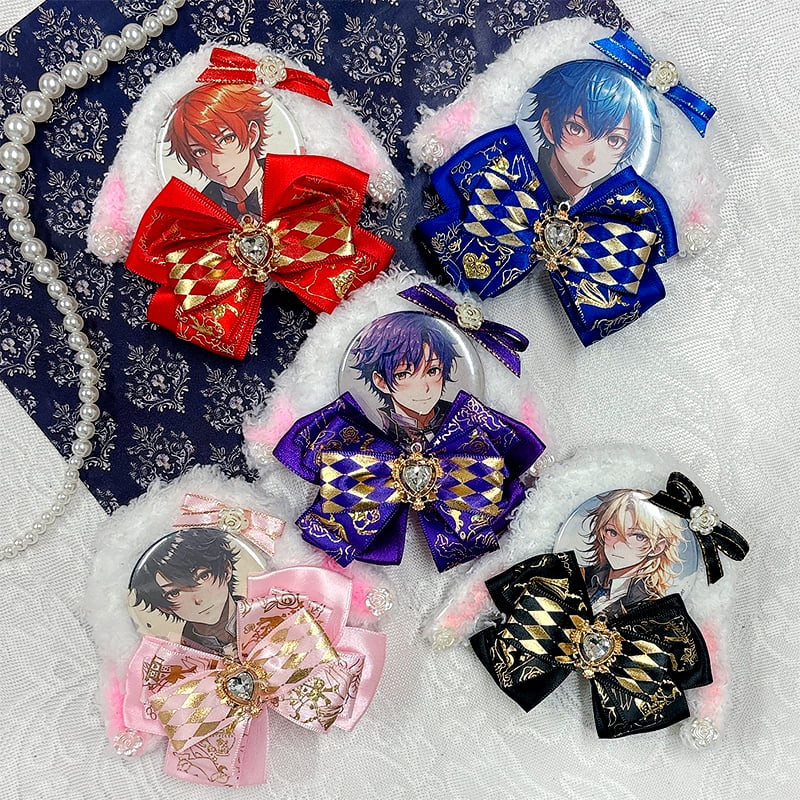 G.triGerオリジナル 推し活グッズ】ふわふわ垂れ耳ロゼット【缶バッジ