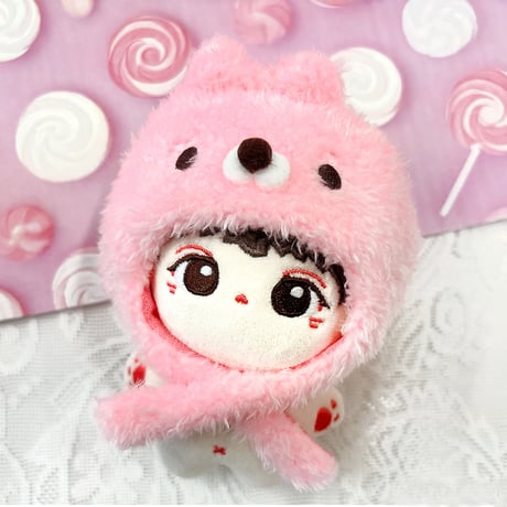 【ぬい服】ぬいぐるみ用着ぐるみキャップ 【くま、うさぎ、ペンギン、ひよこ】10cm用 帽子【推し活グッズ】