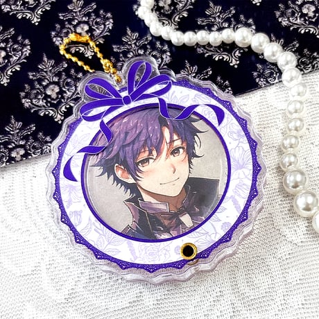 【G.triGerオリジナル 推し活グッズ】缶バッジ用アクリルフレーム【花柄】57mm 缶バッジ用
