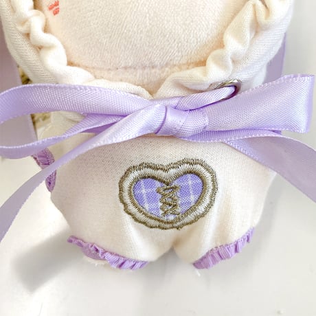【ぬい服】タータンチェックうさ耳着ぐるみ【10cm用】【推し活グッズ】
