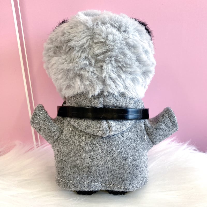 ぬい服】ダッフルコート&ボーダーシャツ&パンツ&ヘッドホンセット 10cm