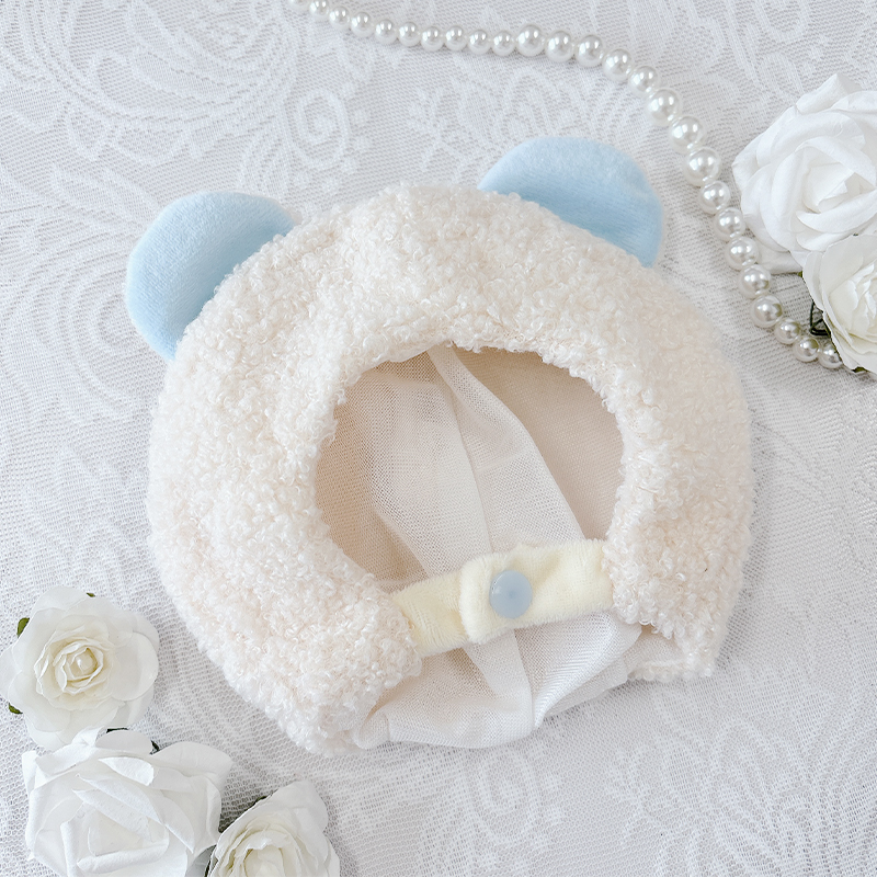 ぬい服】ぬいぐるみ用もこもこボア着ぐるみキャップ【20cm用】【推し活