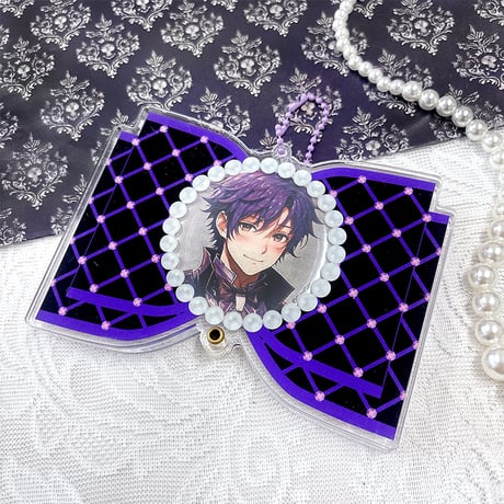 【G.triGerオリジナル 推し活グッズ】アクリル缶バッジケース【リボン】58mm缶バッジ・アクスタ用