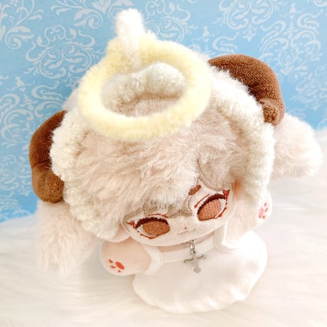 【ぬい服】天使の輪&羽付きワンピース　10cm用【推し活グッズ】