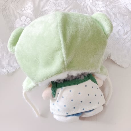 【ぬい服】たこ焼き・メロン衣装(着ぐるみキャップ&トップス&パンツセット)　10cmぬいぐるみ用