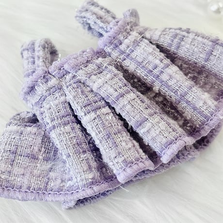 【ぬい服】 ぬいぐるみ用ツイードワンピース 【10~15cm用】【推し活グッズ】
