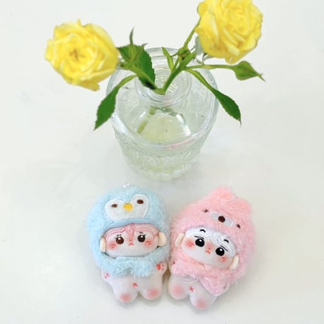 【ぬい服】ぬいぐるみ用着ぐるみキャップ 【くま、うさぎ、ペンギン、ひよこ】ミニサイズ  帽子【推し活グッズ】