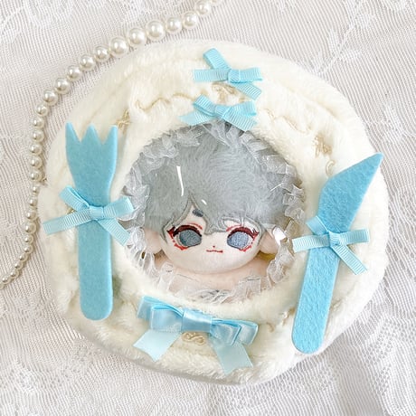 カラトリー装飾付きぬいポーチ【10cm用】【推し活グッズ】