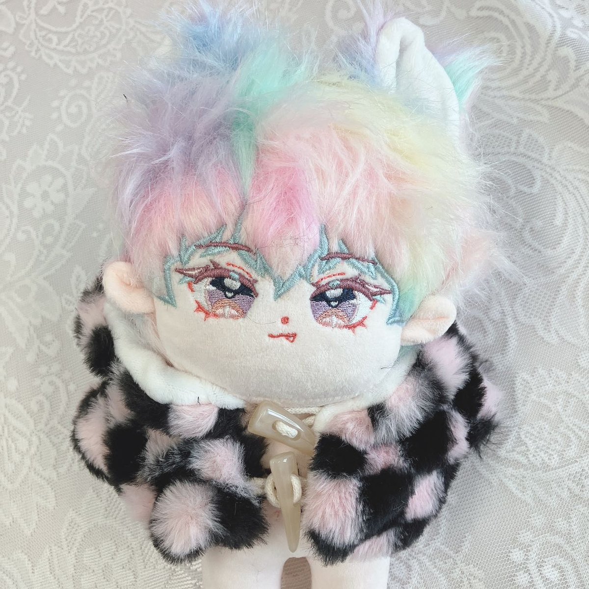 ぬい服】ぬいぐるみ用着ぐるみ(チェック柄)/15~20cm用 もこもこ ぬい服】ぬいぐるみ用着ぐるみ(チェック柄)/15~20cm用 もこもこ