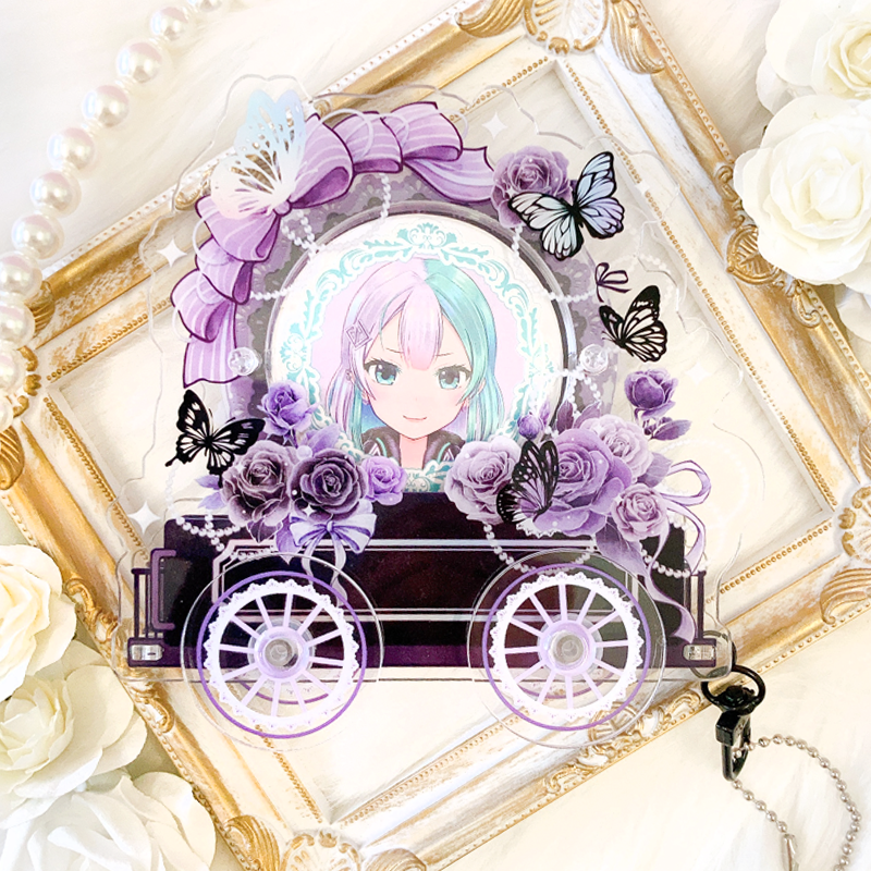アクリルフレーム 推し活グッズ】馬車型アクリル缶バッジ