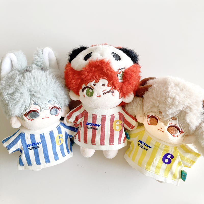 ぬい服】サッカーユニフォーム風ストライプシャツ 10cm用 | G.triGer