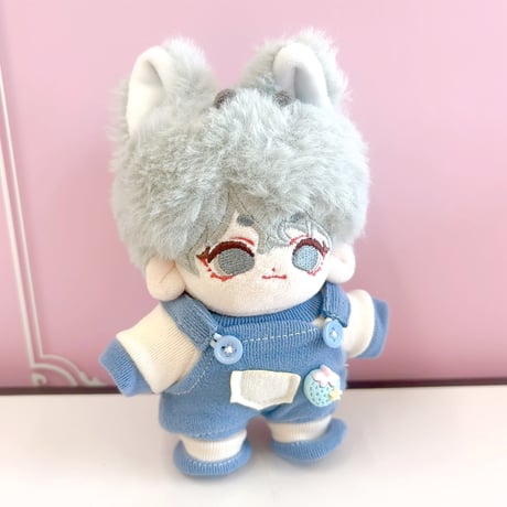 【ぬい服】Tシャツ&サロペット&靴セット 10cm用