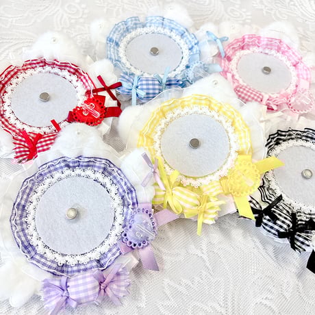 推し活グッズ ふわふわ猫耳キャンディーロゼット【缶バッジ 痛ロゼット】