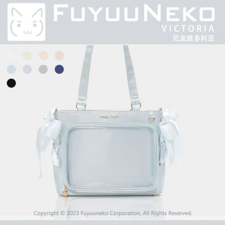 【FUYUUNEKO】サイドリボン付きサテン痛バッグ【推し活グッズ】