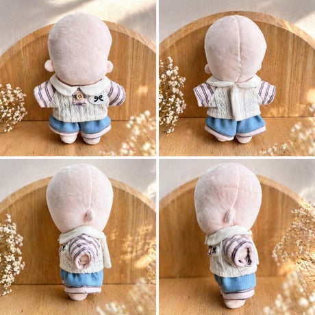 10cmぬいぐるみ用 ぬい服 2点セットカジュアル ニットベスト・ショートパンツ