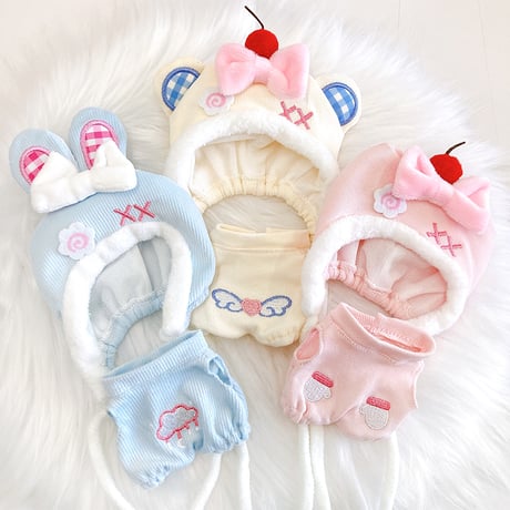 【ぬい服】着ぐるみキャップ&服セット【10cm用】【推し活グッズ】