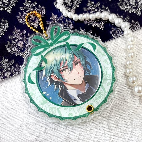 【G.triGerオリジナル 推し活グッズ】缶バッジ用アクリルフレーム【花柄】57mm 缶バッジ用