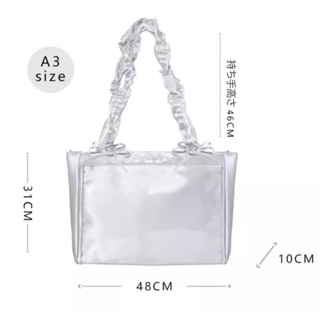 【FUYUUNEKO】A3サテン痛バッグ milk dolly【推し活グッズ】