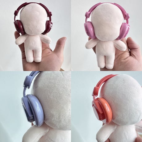 10〜15cmドール・ぬいぐるみ用 ミニチュアヘッドホン