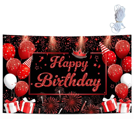 HAPPY BIRTHDAY 背景用ビッグタペストリー 180×110cm 【生誕祭グッズ】