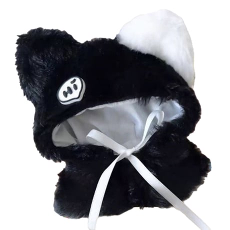 【ぬい服】ふわふわ猫ポンチョ【10~15cm用】【推し活グッズ】