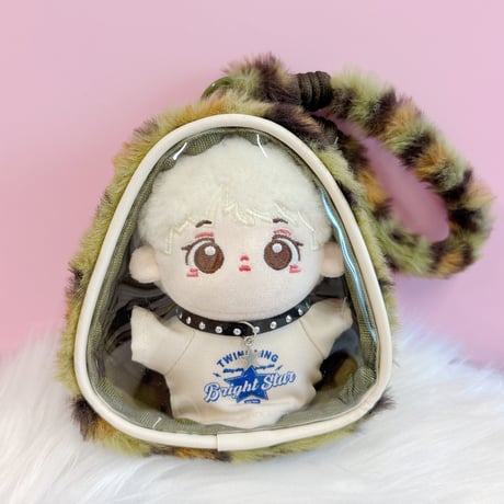 ふわふわヒョウ柄　痛ポーチ　12×10.5×5cm