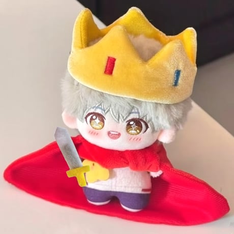 【ぬい服】王様衣装(王冠&マント&剣セット)　10cmぬいぐるみ用