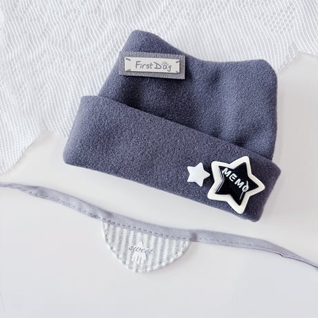 ぬい服　ぬいぐるみ用猫耳ニット帽&スタイセット【10cm用】【推し活グッズ】