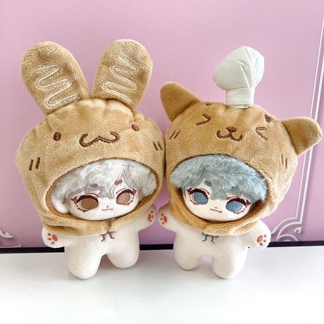 【ぬい服】パン型ぬいぐるみ用着ぐるみキャップ  10cm用