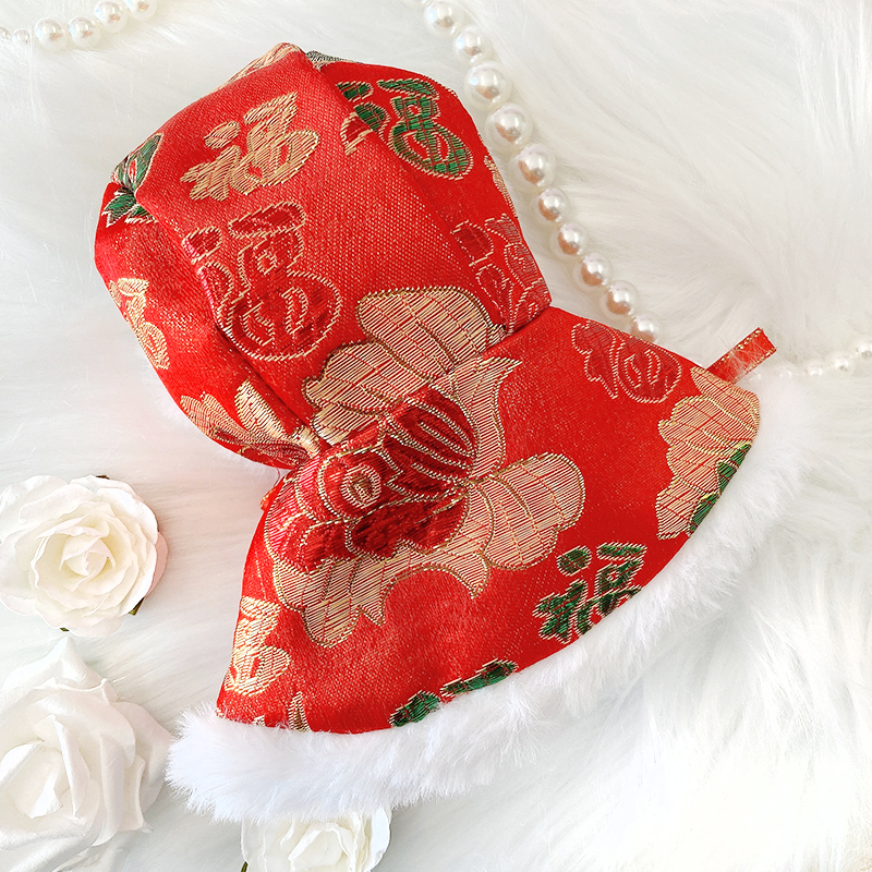 ぬい服】フード付きチャイナ柄ケープ 10cm~15cmぬいぐるみ用【推し活