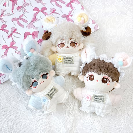 【ぬい服】ぬいぐるみ用ベビー服& ヘッドドレスセット 【10cm 用】【推し活グッズ】