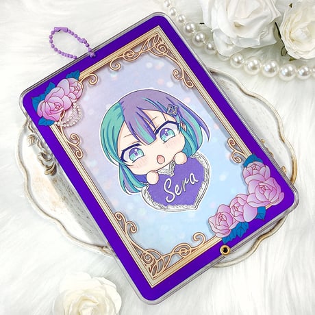 【G.triGerオリジナル 推し活グッズ】サイズ調整アクリルフレーム【薔薇】 (トレカ・L版・アクスタ用)