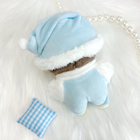 【ぬい服】ぬいぐるみ用もこもこくま耳パジャマ(10cm用)【推し活グッズ】