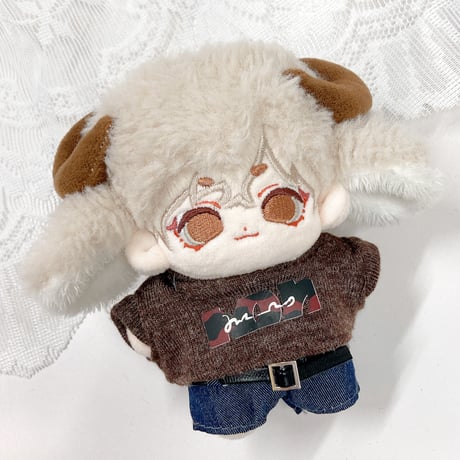 【ぬい服】グラフィックTシャツ&パンツ&ベルトセット　10cmぬいぐるみ用