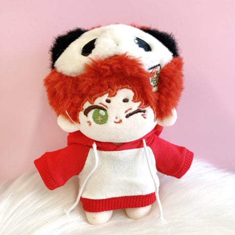 【ぬい服】バイカラーパーカー 10cm用