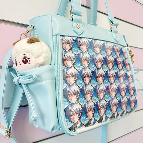 【Seraphim】サイドポケット付きフェイクレザー痛バッグ【推し活グッズ】