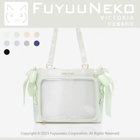 【FUYUUNEKO】サイドリボン付きサテン痛バッグ【推し活グッズ】