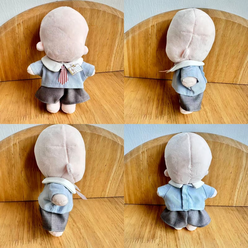10cm ぬいぐるみ服 【3点セット】 サロペット シャツ ネクタイ