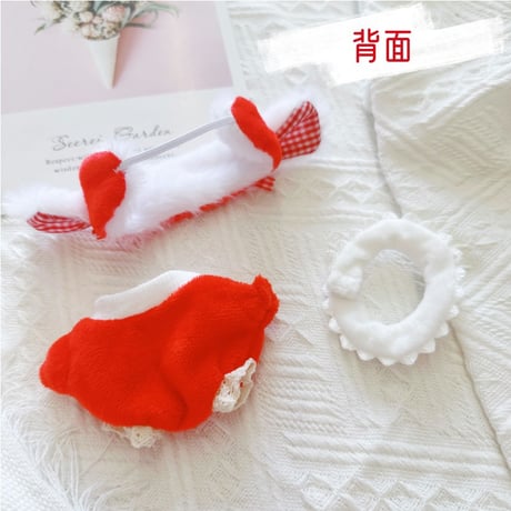 【ぬい服】ぬいぐるみ着ぐるみ＆垂れ耳付き ヘッドドレスセット10~15cm用【推し活グッズ】