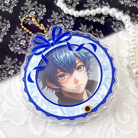 【G.triGerオリジナル 推し活グッズ】缶バッジ用アクリルフレーム【花柄】57mm 缶バッジ用