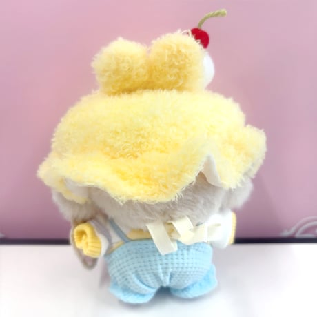 【ぬい服】帽子&スタイ&Tシャツ&サロペットセット 10cm用