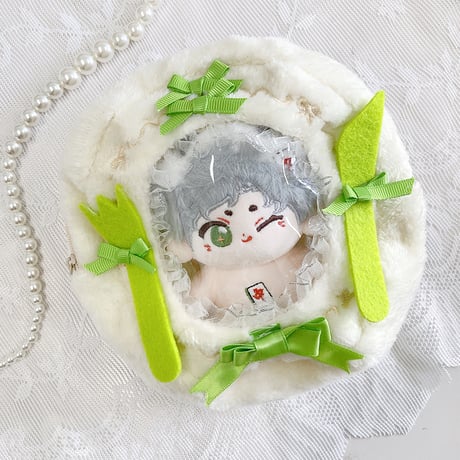 カラトリー装飾付きぬいポーチ【10cm用】【推し活グッズ】