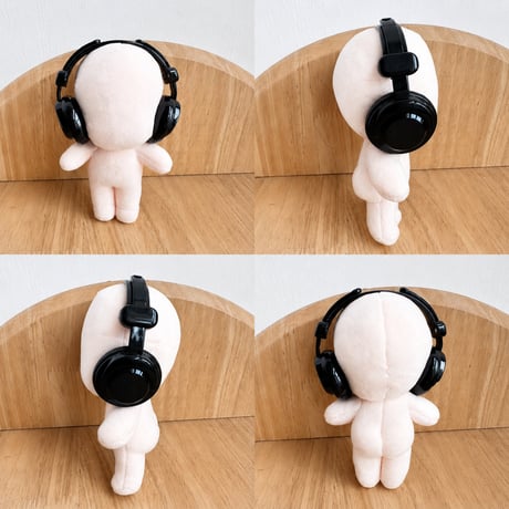 10〜15cmドール・ぬいぐるみ用 ミニチュアヘッドホン