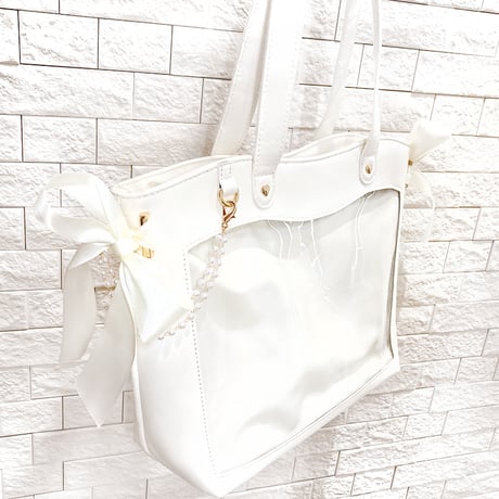 【Seraphim】サイドリボン付き痛トートバッグ【推し活グッズ】