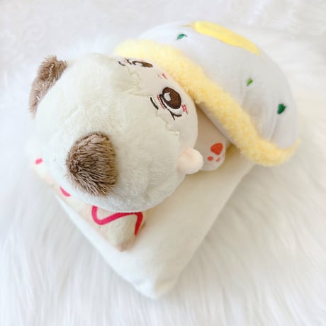 【ぬい服】ぬいぐるみ用ふわふわお布団 【ハンバーガー・目玉焼き】10〜15cm 用【推し活グッズ】