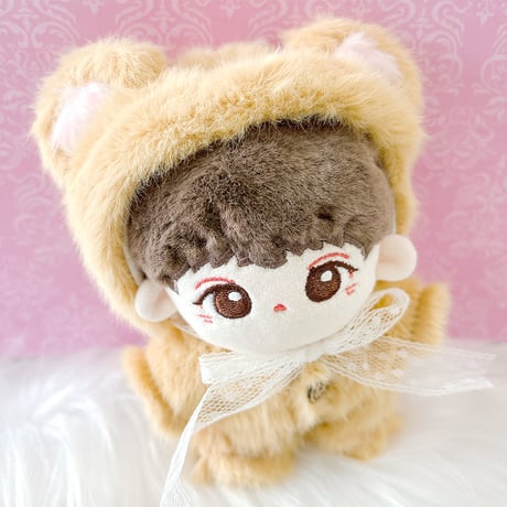 ぬい服【くま耳帽子&着ぐるみセット】10~15cm用/くま【推し活グッズ】